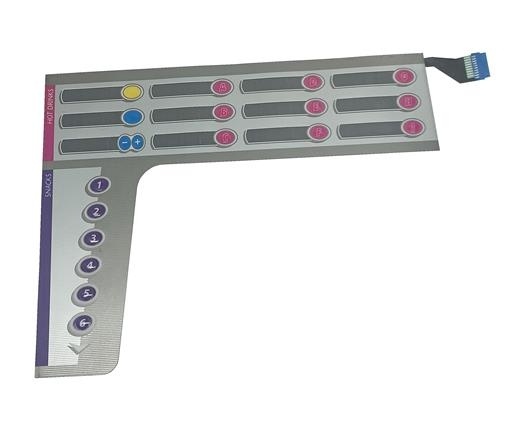 11002547U Tastiera membrana rosso-beige Б/У