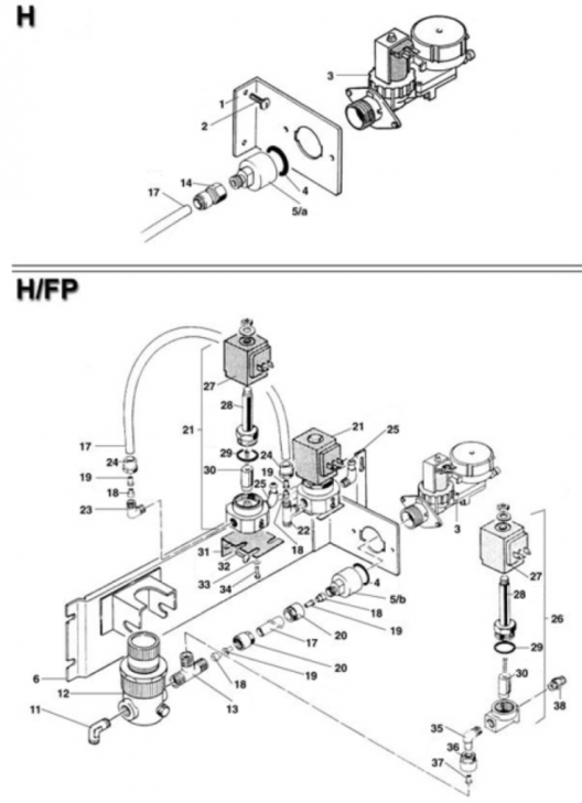 INLET ASSEMBLY H-H/FP VERSION